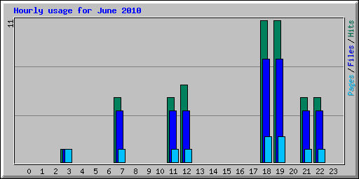 Hourly usage for June 2010
