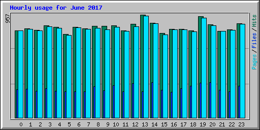 Hourly usage for June 2017