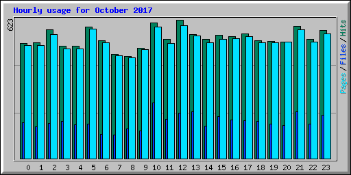 Hourly usage for October 2017