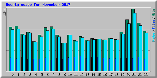 Hourly usage for November 2017