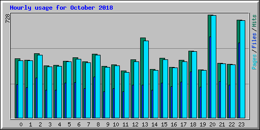 Hourly usage for October 2018