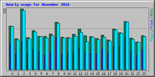 Hourly usage for November 2018